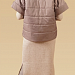 Дизайнерская куртка со съёмными рукавами / Жилет капучино