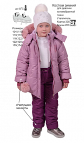 Комплект верхней одежды Labooky (ЛаБуки) из 2-х вещей темно-розовый