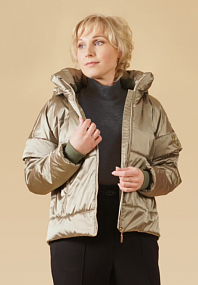 Дизайнерская куртка со съёмными рукавами / Жилет светло-оливковая